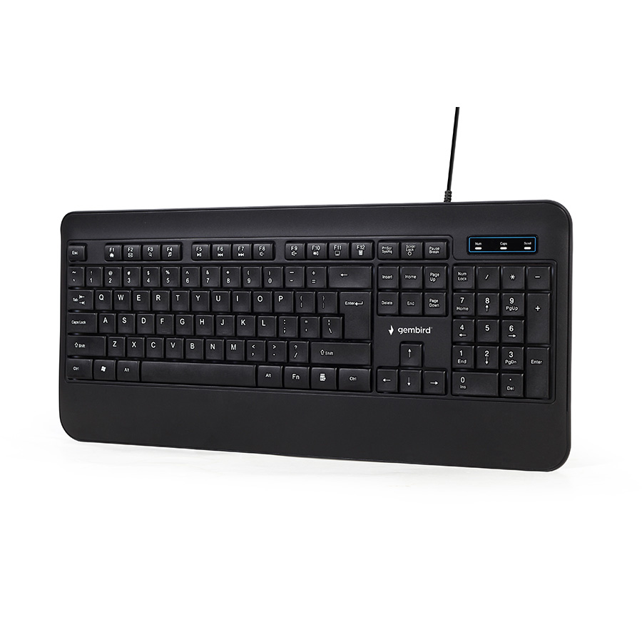 Tastatura GEMBIRD, KB-UML-03 Slim Rainbow backlight multimedia keyboard, USB, USA layout - Image 4