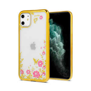 ZADNJA MASKA DIAMOND FLOWER ZA IPHONE 11 PRO MAX ZLATNA