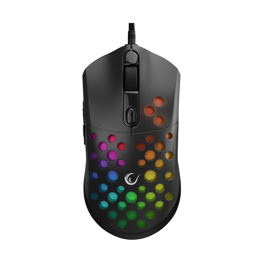Miš gaming RAMPAGE SMX-R66 ROCKET Ultra Light black, RGB LED, 12000dpi - Image 2