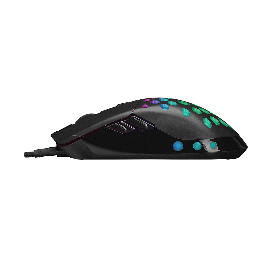 Miš gaming RAMPAGE SMX-R66 ROCKET Ultra Light black, RGB LED, 12000dpi - Image 4