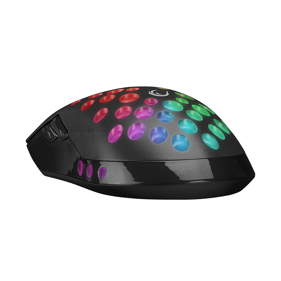 Miš gaming RAMPAGE SMX-R66 ROCKET Ultra Light black, RGB LED, 12000dpi - Image 6