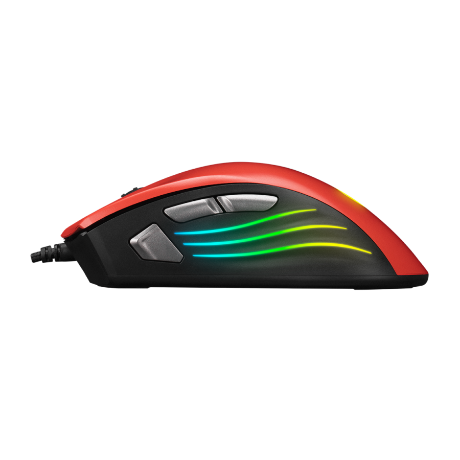 Miš gaming RAMPAGE SMX-R33 LIMBO black/red, Macro, 6400dpi, RGB LED - Image 4