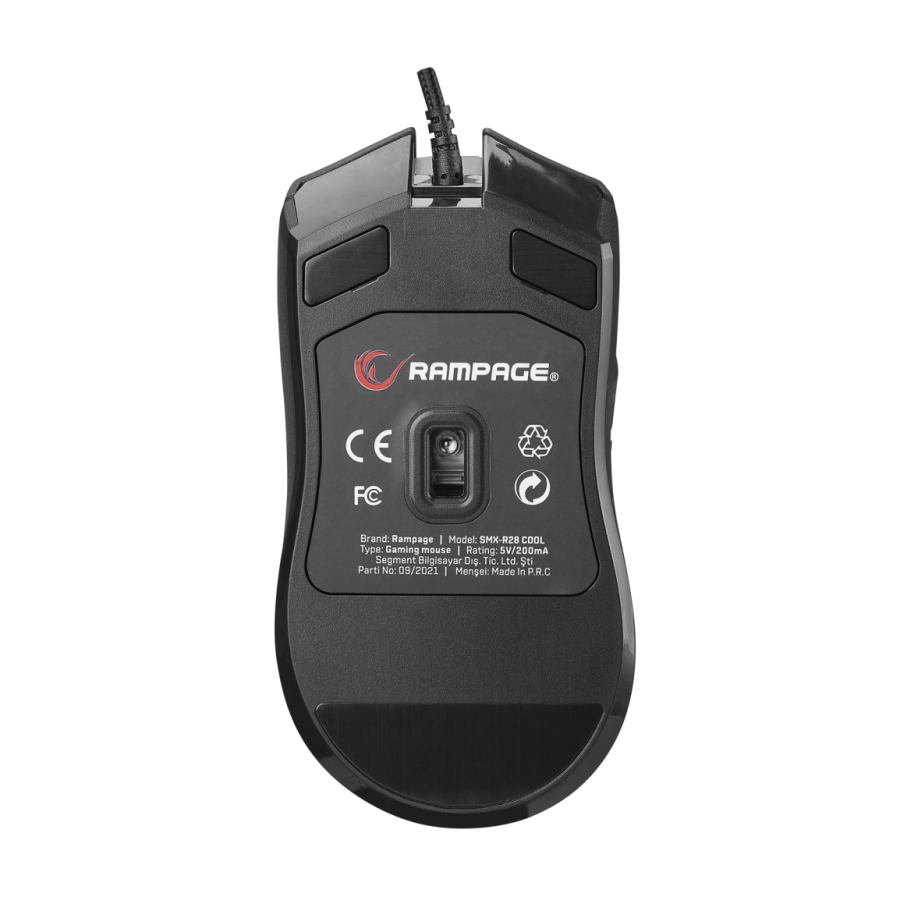 Miš gaming RAMPAGE SMX-R28 COOL black, USB, RGB, makro, 7200dpi/1000hz - Image 7