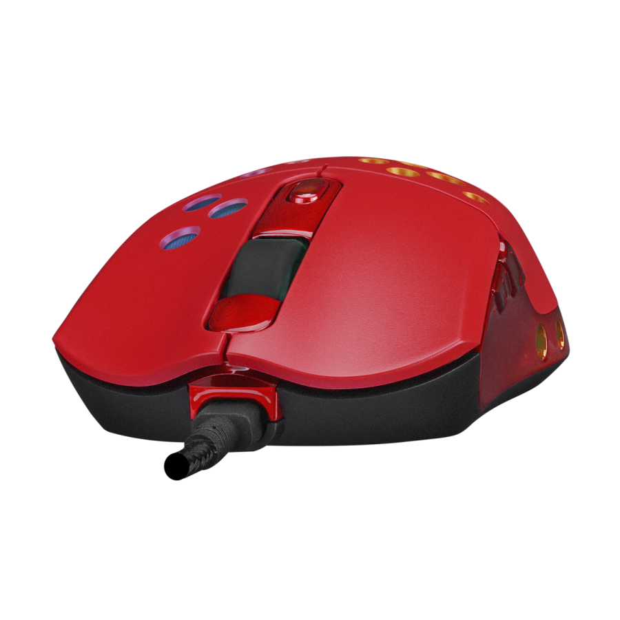Miš gaming RAMPAGE SMX-R66 ROCKET Ultra Light Red RGB LED 12000dpi - Image 2