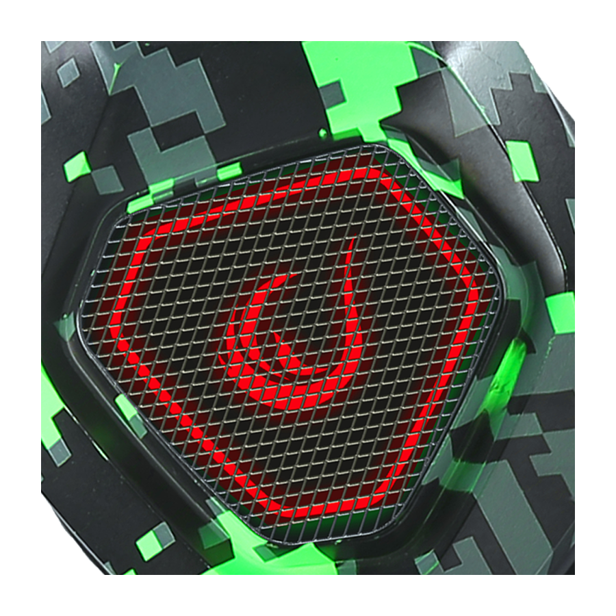 Slušalice sa mikrofonom gaming RAMPAGE RM-K8 CRAFTING camo, PC/PS4, USB, 7.1, Rainbow LED - Image 3