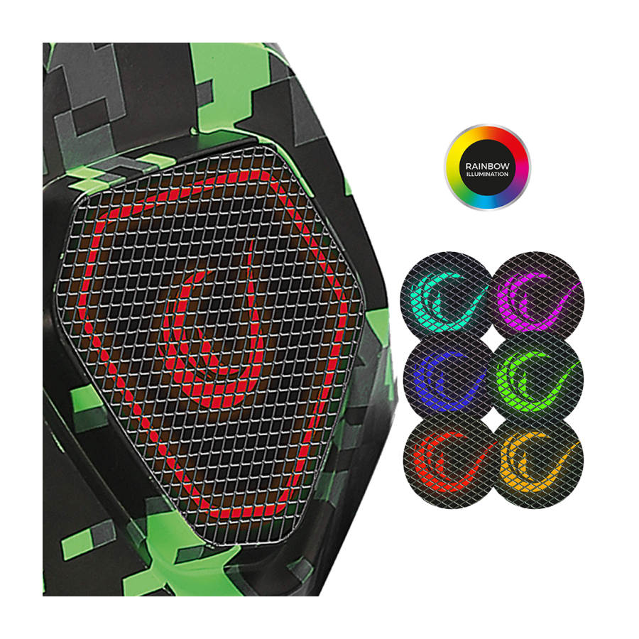 Slušalice sa mikrofonom gaming RAMPAGE RM-K8 CRAFTING camo, PC/PS4, USB, 7.1, Rainbow LED - Image 5