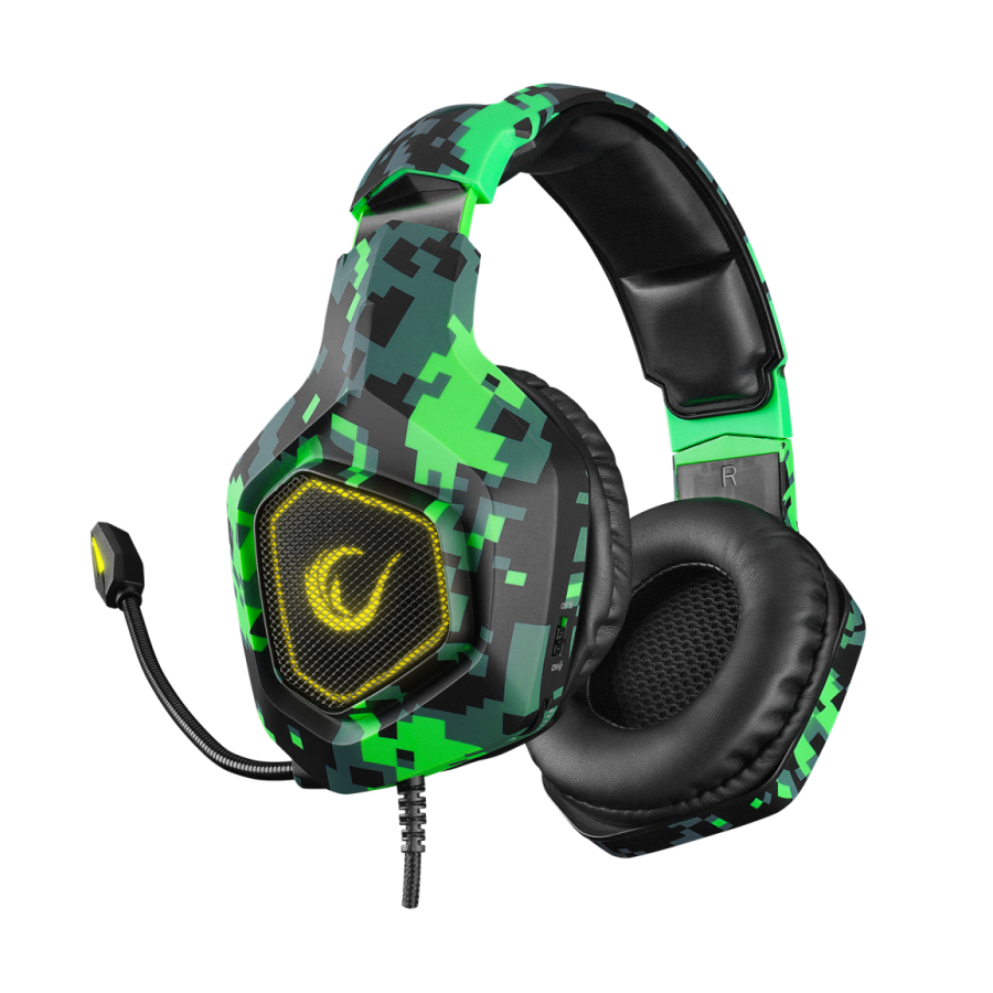 Slušalice sa mikrofonom gaming RAMPAGE RM-K8 CRAFTING camo, PC/PS4, USB, 7.1, Rainbow LED - Image 14