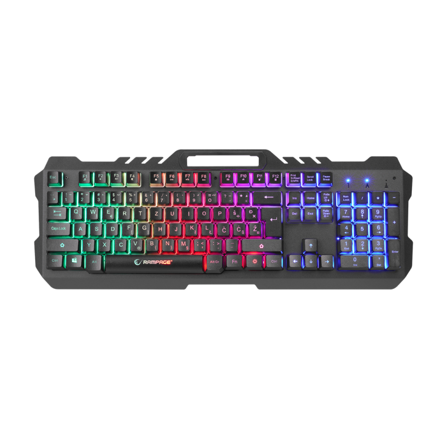 Tastatura gaming RAMPAGE KB-R57 X-JAMMER Rainbow sa pozadinskim osvetljenjem USB BiH Layout - Image 2