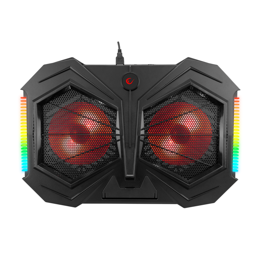 Postolje za notebook gaming RAMPAGE 15"-17"Addison AD-RC11 SPIDER black, ventilator 2x, USB 2x, RGB - Image 3