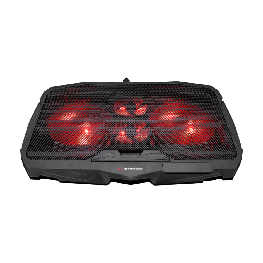 Postolje za notebook gaming RAMPAGE AD-RX34 X-FRAME black, 4 ventilatora - Image 2