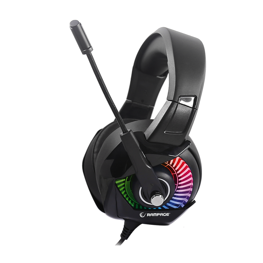 Slušalice sa mikrofonom gaming RAMPAGE RM-K66 TYPHOON black, PC/PS4, USB, 7.1, RGB LED - Image 3