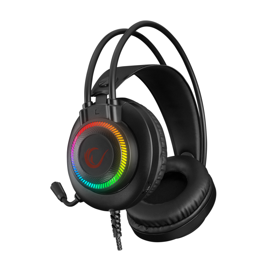 Slušalice sa mikrofonom gaming RAMPAGE RM-K27 X-JAMMER Rainbow RGB LED USB 3.5M PC - PS4-PS5-XBOX - Image 2