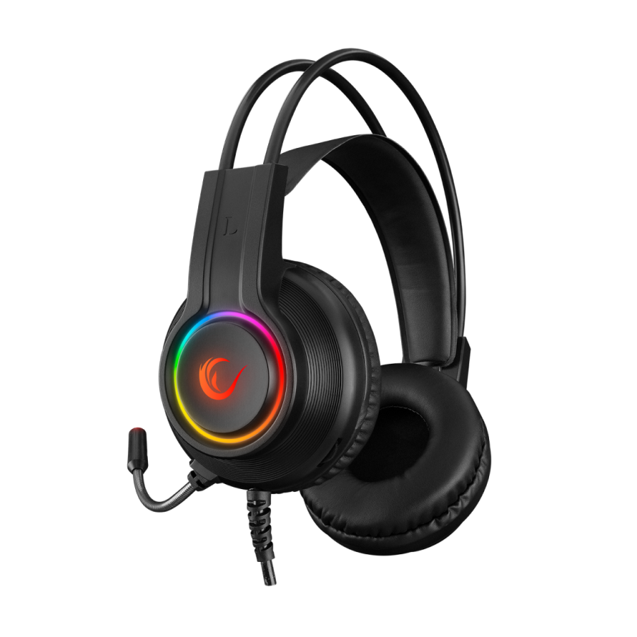 Slušalice sa mikrofonom gaming RAMPAGE RM-K92 X-STACK black PC/PS4 USB 7.1, RGB - Image 2