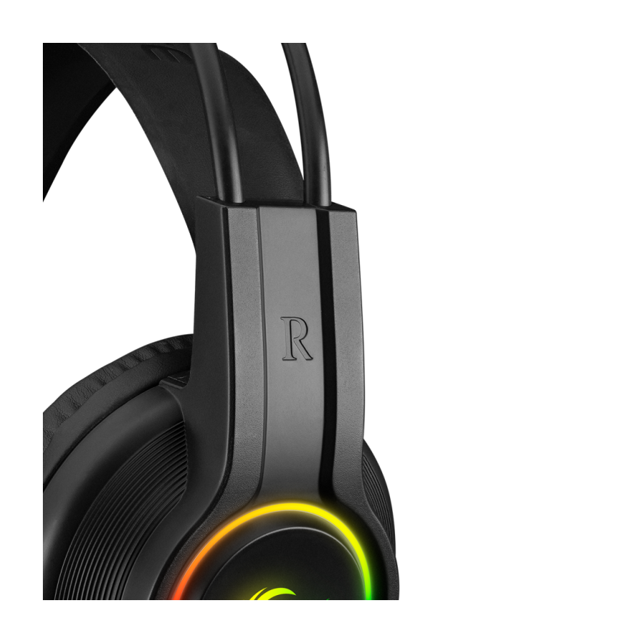 Slušalice sa mikrofonom gaming RAMPAGE RM-K92 X-STACK black PC/PS4 USB 7.1, RGB - Image 5
