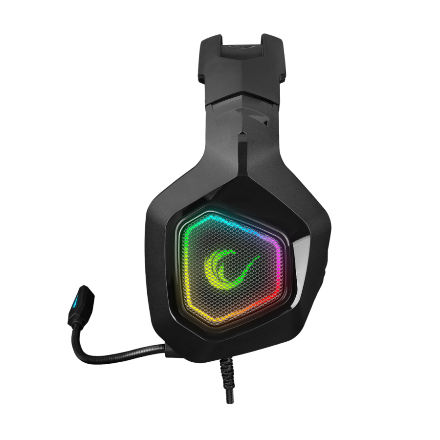 Slušalice sa mikrofonom gaming RAMPAGE RM-K8 HAWKER black, PC/PS4, USB, 7.1, RGB LED - Image 3