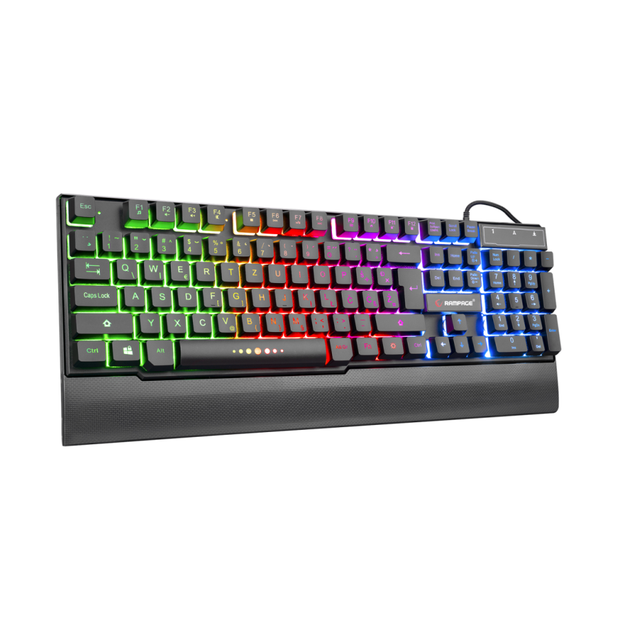 Tastatura gaming RAMPAGE KB-R66 BUBBLE, USB, Rainbow Illuminated, BiH Layout, multimedija