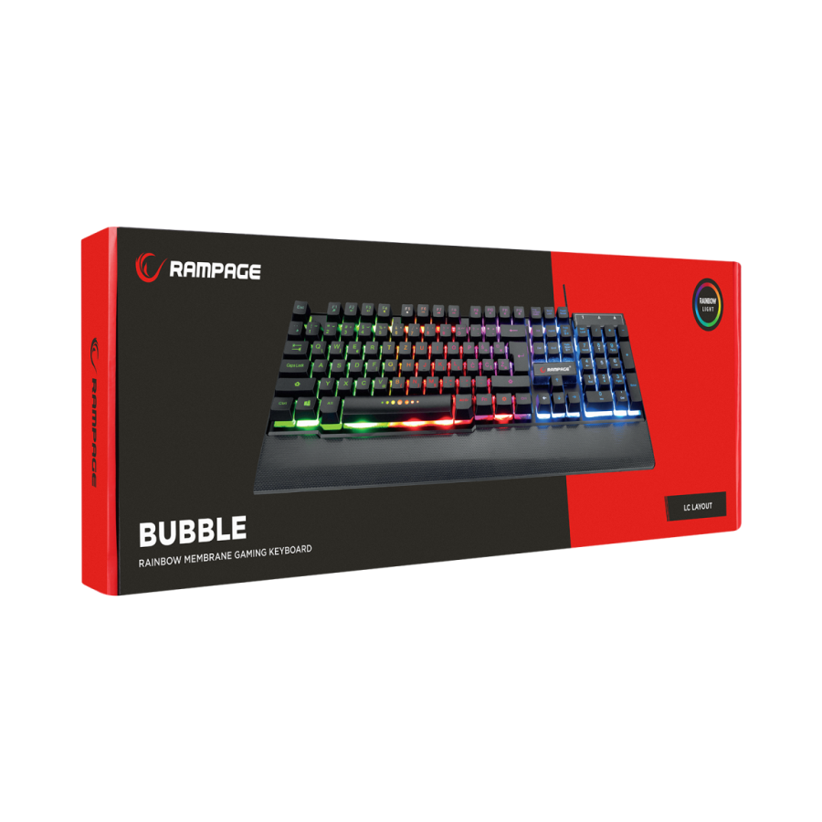 Tastatura gaming RAMPAGE KB-R66 BUBBLE, USB, Rainbow Illuminated, BiH Layout, multimedija - Image 5