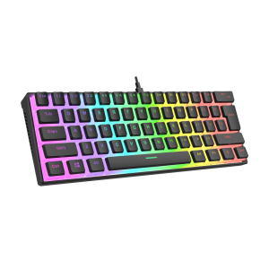 Tastatura gaming RAMPAGE RADIANT K11 black, Type-C, RGB, red switch, US layout, pudding keycaps