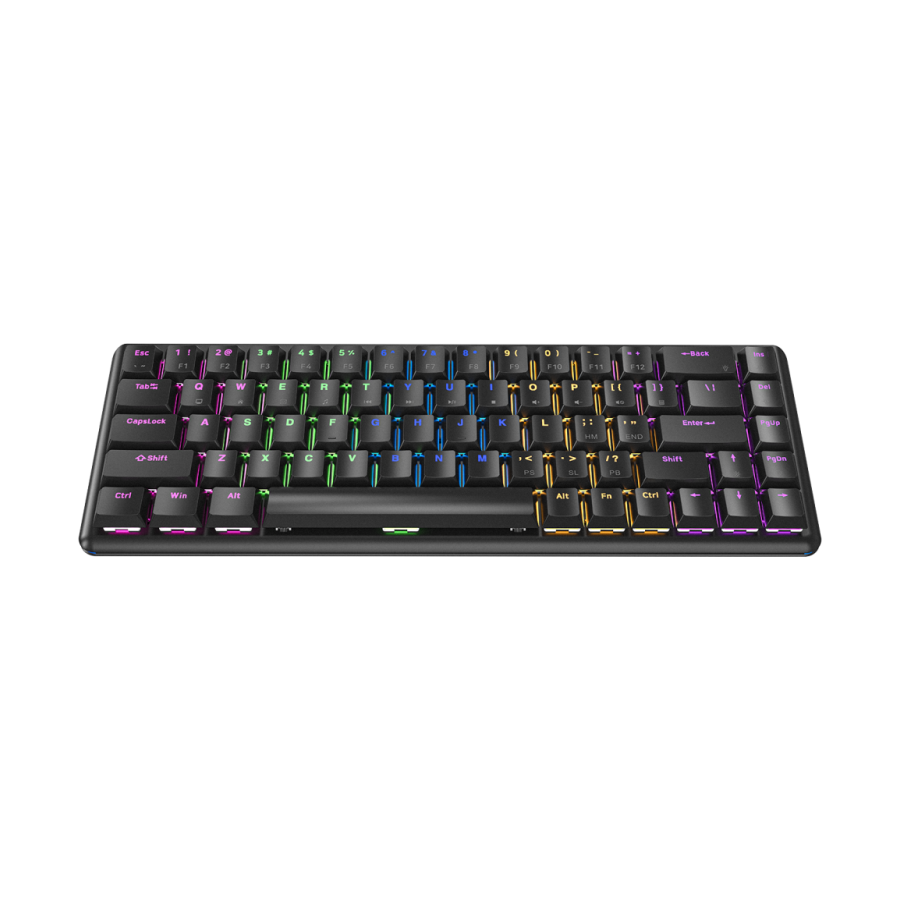 Tastatura gaming RAMPAGE REBEL Mechanical Low Profile blue switch US Layout Rainbow - Image 3