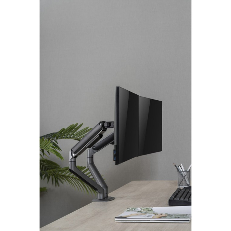 NOSAČ ZA DVA MONITORA GEMBIRD MA-DA2-05, up to 32", up to 9 kg - Image 8