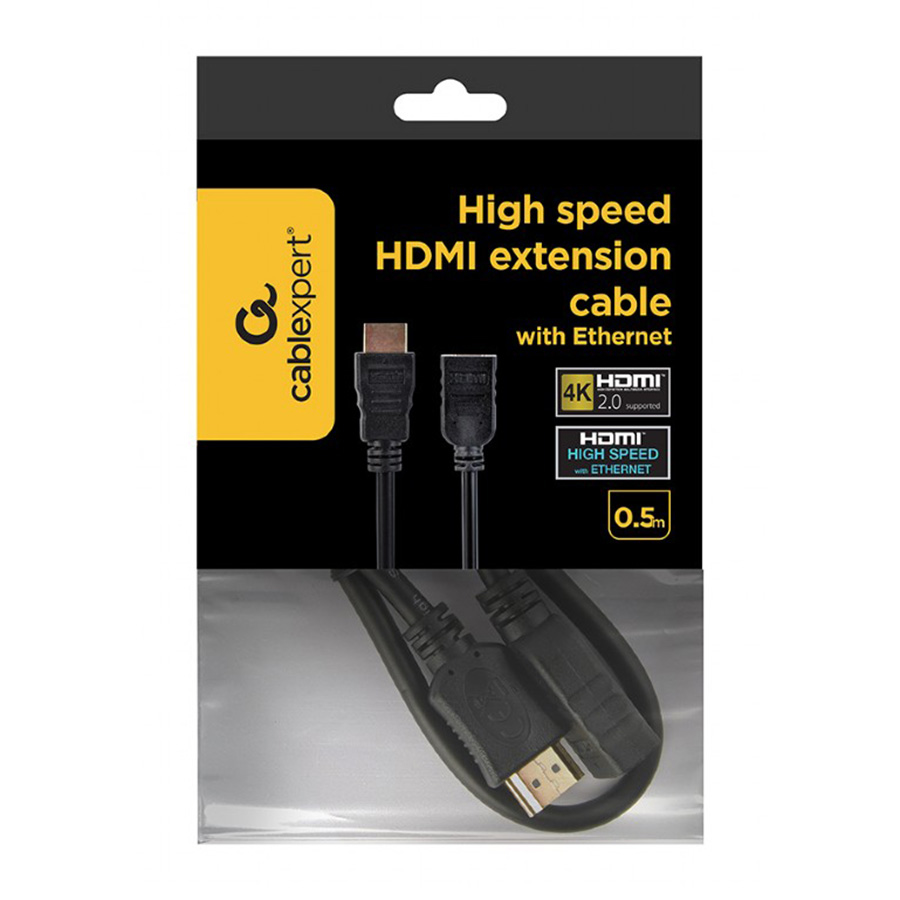 HDMI extension kabl, GEMBIRD, CC-HDMI4X-0.5M, M-F, v.2.0, 0,5m, support Ethernet, 3D - Image 5