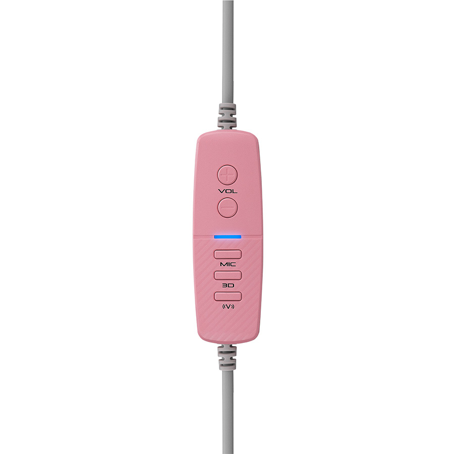 Slušalice sa mikrofonom gaming RAMPAGE RM-K1 PULSAR pink, USB, 7.1 Surround+Vibration, RGB, dugi fleksibilni mikrofon - Image 7