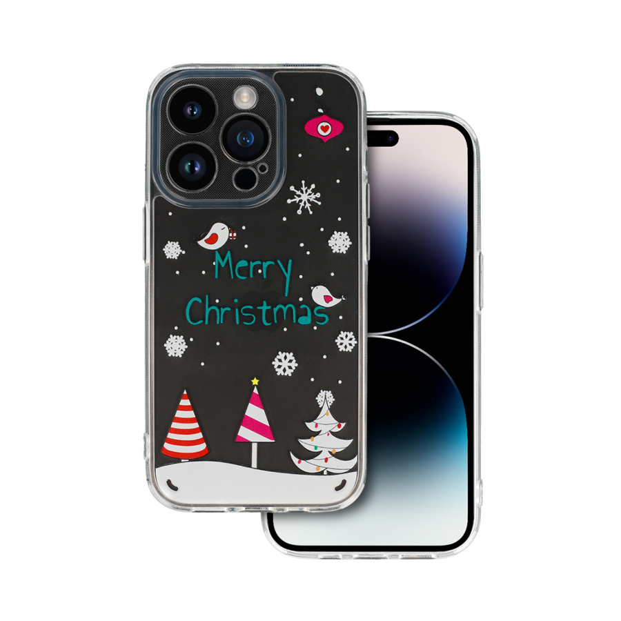 ZAŠTITNA MASKA CHRISTMAS CASE ZA IPHONE 15 DESIGN 4 CLEAR