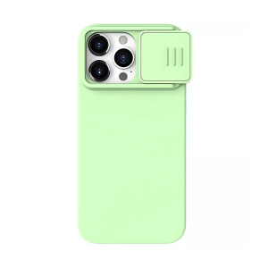 ZAŠTITNA MASKA NILLKIN CAMSHIELD SILKY SILIKONSKA FUTROLA ZA IPHONE 15 PRO MINT