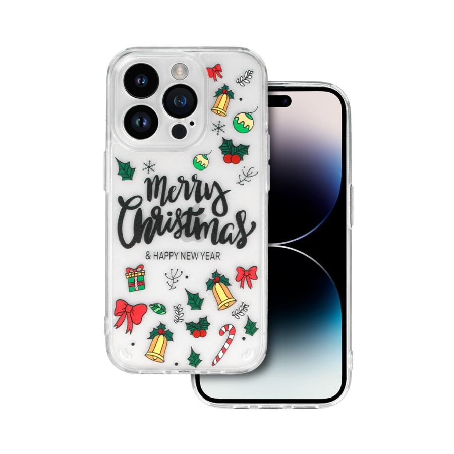 ZAŠTITNA MASKA CHRISTMAS CASE ZA IPHONE 15 PRO DESIGN 3 CLEAR