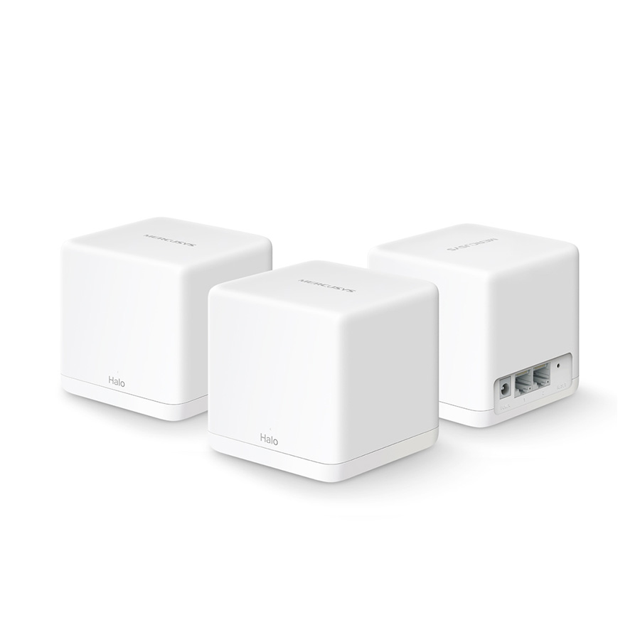 Mercusys Halo H30G(3-pack) AC1300 Whole Home Mesh Wi-Fi System, 400 Mbps at 2.4 GHz + 867 Mbps at 5 GHz, 2× Internal Antennas, 2× Gigabit Ports per Un - Image 2