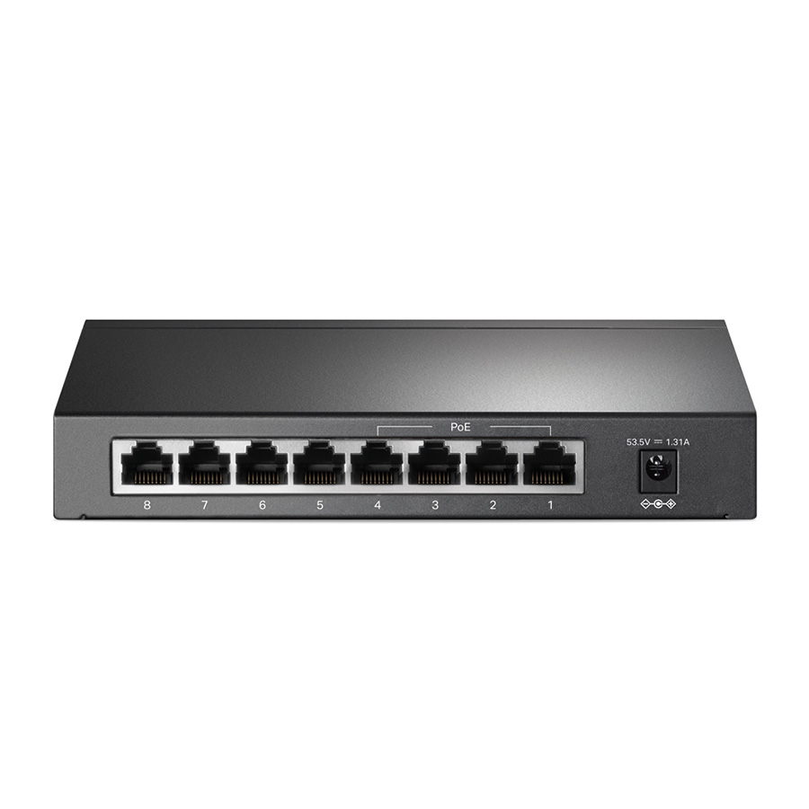 SWITCH TP-Link Tl-SF1008P, 8-port 10/100Mbps Desktop PoE Switch, 8 10/100Mbps RJ45 ports including 4 PoE ports, 57W PoE Power supply, steel case - Image 3