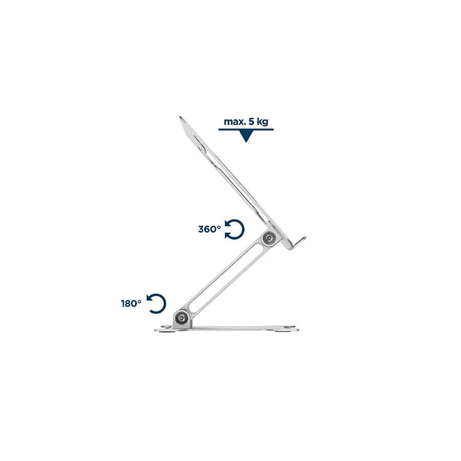Postolje za notebook riser stand preklopivi, silver GEMBIRD, NBS-D1-03 - Image 16