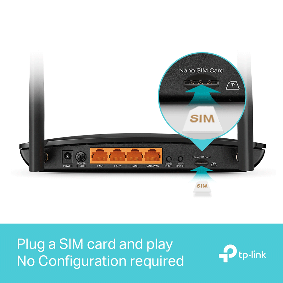 ROUTER TP-Link Archer MR500 AC1200 4G LTE napredni Cat6 gigabitni ruter, ugrađeni 300Mbps 4G+ LTE, 867 Mbps na 5 GHz + 300 Mbps na 2,4, ARCHER-MR500 - Image 4