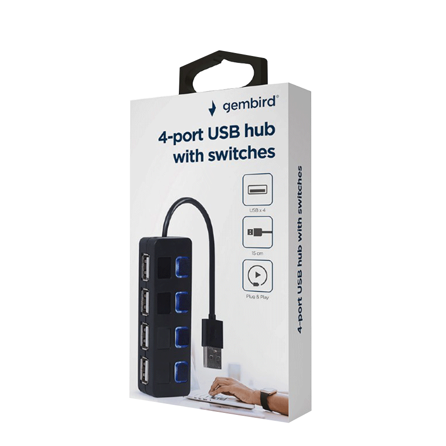 USB HUB GEMBIRD 4 port USB 2.0- UHB-U2P4-05 - Image 3