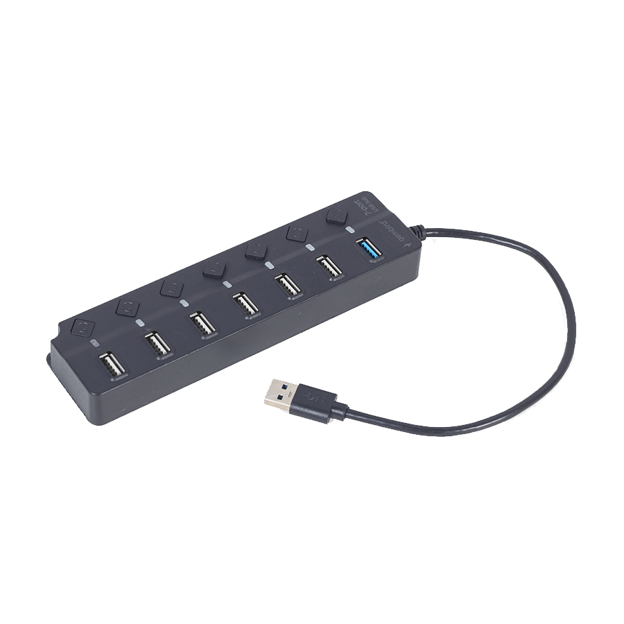USB HUB 7-portni (1 x USB 3.1 + 6 x USB 2.0) sa prekidačima, crni UHB-U3P1U2P6P-01 - Image 4