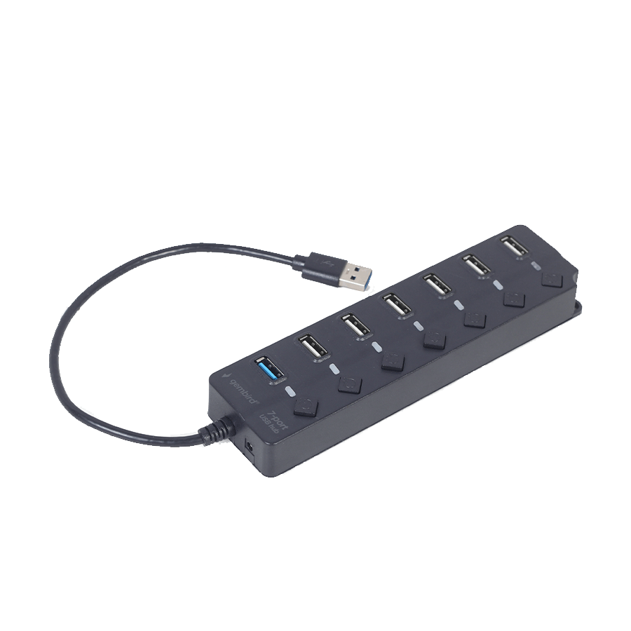 USB HUB 7-portni (1 x USB 3.1 + 6 x USB 2.0) sa prekidačima, crni UHB-U3P1U2P6P-01 - Image 5