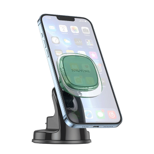 Univerzalni magnetni auto držač nosač za mobitel BOROFONE BH83 Clear magnetic car center console green glaze