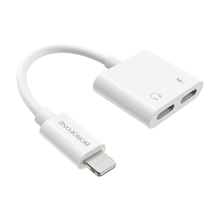 USB audio adapter Dual iPhone/lightning BOROFONE BV11 digital audio converter white