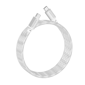 USB kabal BOROFONE BX95 Vivid 20W silicone charging data cable 1m, Type-C to Type-C silver
