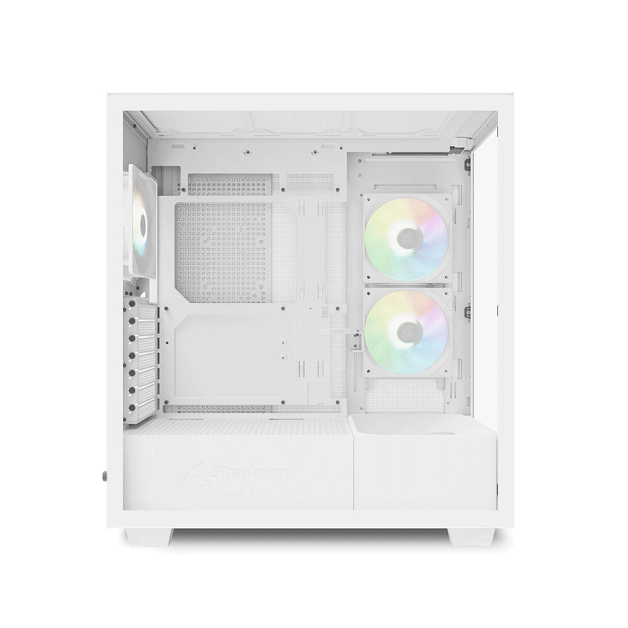 Kućište SHARKOON gaming, Rebel C60 RGB ATX white, ventilator 4x120mm - Image 3