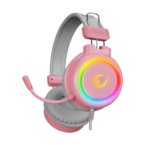 Slušalice sa mikrofonom gaming RAMPAGE SN-R10 ALQUIST pink, 3,5 mm, RGB