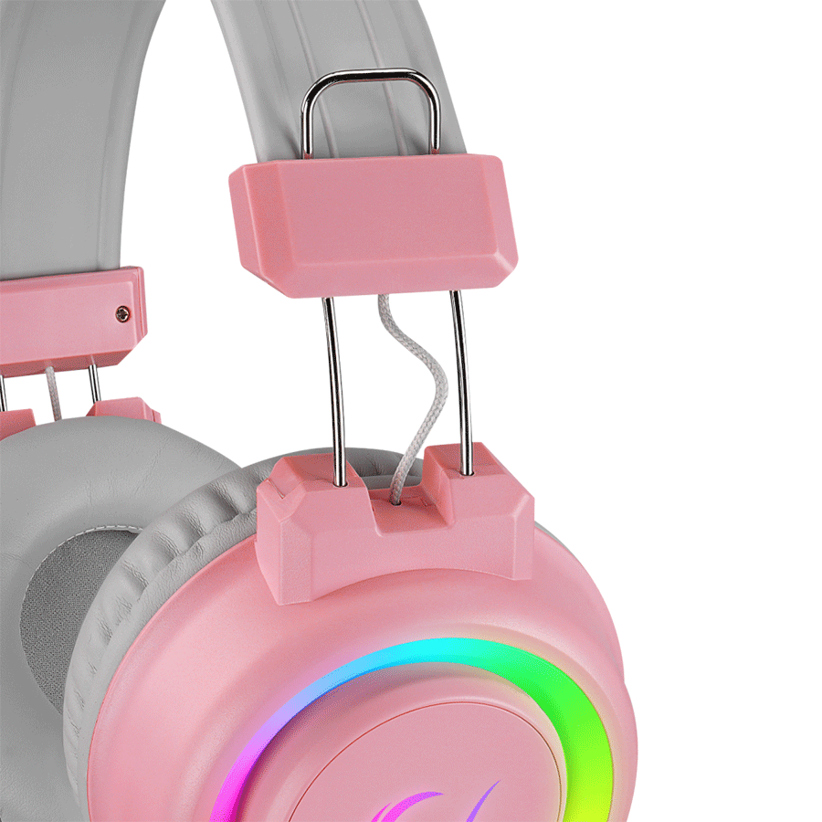 Slušalice sa mikrofonom gaming RAMPAGE SN-R10 ALQUIST pink, 3,5 mm, RGB - Image 5