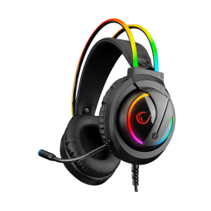 Slušalice sa mikrofonom gaming RAMPAGE RM-K17 X-MONARCH Black USB 7.1 RGB, In Line Wire Control