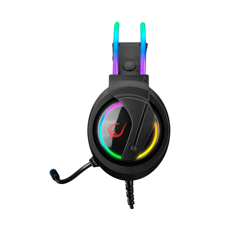 Slušalice sa mikrofonom gaming RAMPAGE RM-K17 X-MONARCH Black USB 7.1 RGB, In Line Wire Control - Image 3