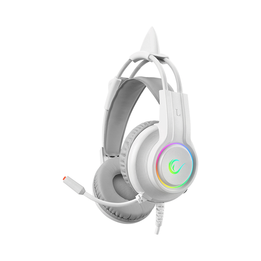 Slušalice sa mikrofonom gaming RAMPAGE RM-K91 X-CATTY White USB 7.1 Version RGB Gaming Headset