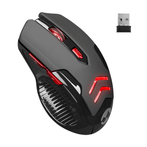 Miš wireless Everest SM-763 Red 6D 2400DPI 2.4Ghz Black Gaming Led Illuminated