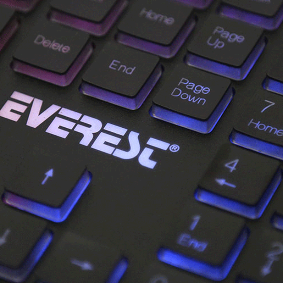 Tastatura Everest KB-840 Black Color Backlit USB, BiH layout - Image 5