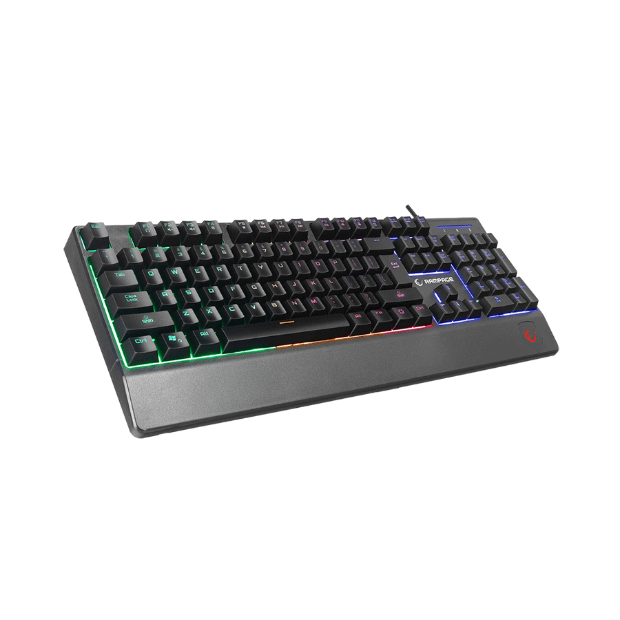 Tastatura gaming RAMPAGE KB-R34 WINNER Semi Mechanical US Layout Rainbow Illuminated Gaming Keyboard