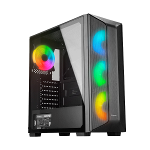 Kucište gaming RAMPAGE HYDRA V2 BLACK Tempered Glass Type-C+USB3.0 4*ARGB Infinity Fan+Hub E-ATX Exclusive Gaming