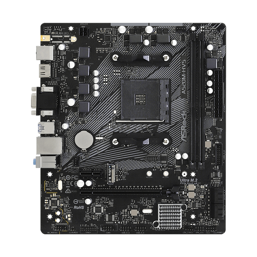 ASROCK MB A520M-HVS AMD A520;AM4;2xDDR4;M.2 RAID;VGA,HDMI;micro ATX - Image 2